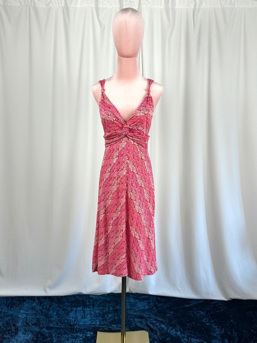 Banana Republic Y2K Pink Empire Waist Midi Dress Size XS